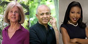 (left to right) Elaine Pagels, Abraham Verghese and Isabel Wilkerson